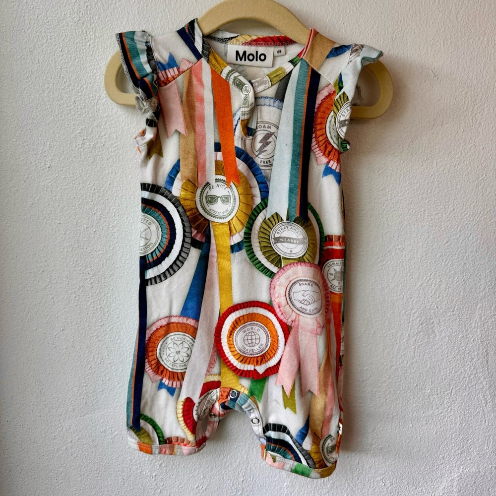 Molo Faris Rosettes Romper Size 6m 6 Month